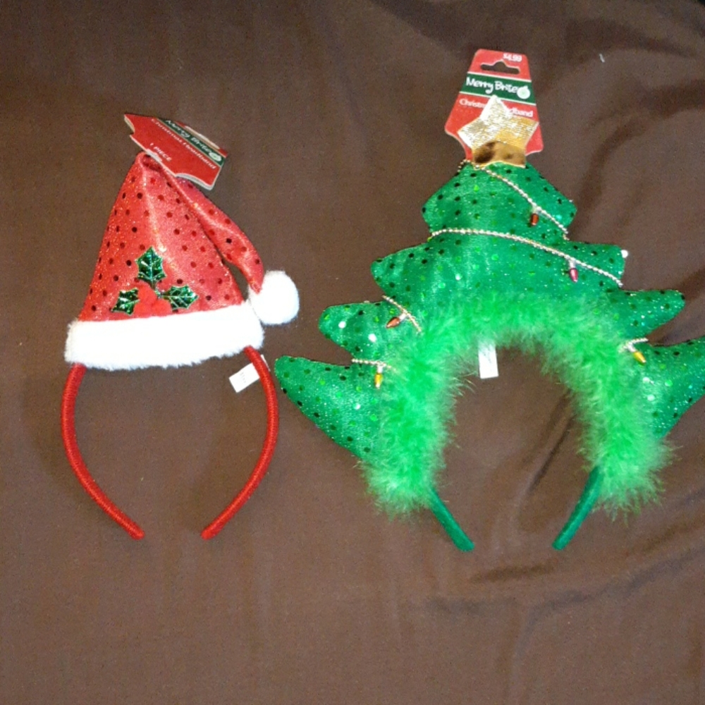 2 New Christmas Headbands